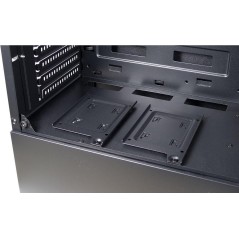 Inter-Tech C-303 Mirror Tower ATX Case - Sleek Black Design, No Power Supply Included, Perfect for Custom Builds!